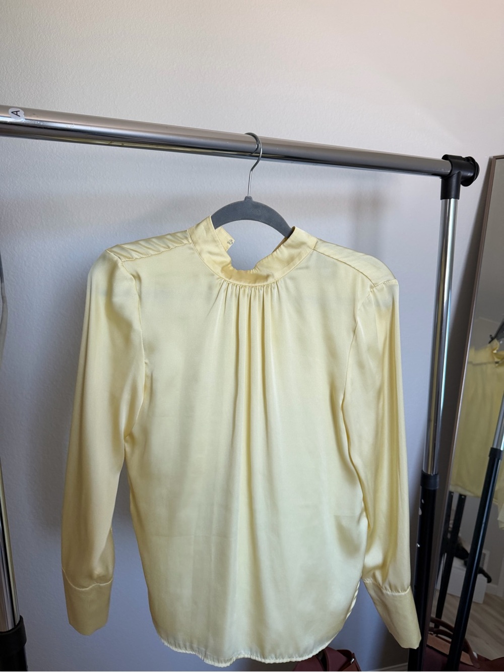H&M Pale Yellow Satin Top
